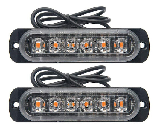 Set 2 x Stroboscop 6 LED lumini de avertizare pentru platforma, ATV, Tractor, Jeep, Off Road